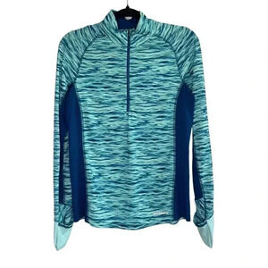 Patagonia Womens All Weather Zip Neck Long Sleeve Athleisure T-Shirt Size Medium